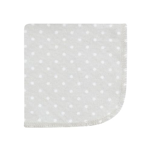 Image of Hudson Baby Unisex Baby Flannel Cotton Poly Washcloths, Lilac Elephants 12 Pack, One Size
