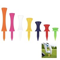 Golf Tees,Golf Tees Kunststoff,70PCS Mixed Colors Golf Tees,Kunststoff Driver Golftees Set,Unbreakable Plastik Golf Tees,7 Farben 7 Größen Für Golfer Praxis & Training,Langlebig Für Golfer üben