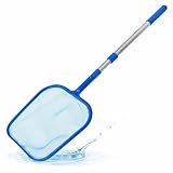 TK Gruppe Timo Klingler Pool Kescher mit 105 cm Teleskopstange – Teichkescher für Poolreinigung im Schwimmbad & Teich, ideal für Aufstellpool, Algen, Whirlpool, Bestway Pool & Planschbecken