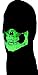 Childs American Made Glow in The Dark Neon Skull Ski Face Mask Black Cotton Hood Ghost Balaclava Head Sock Snowmobile, Snowboard Helmet Liner, Will Not Fit Head Circumference Larger Than 19.5 inches