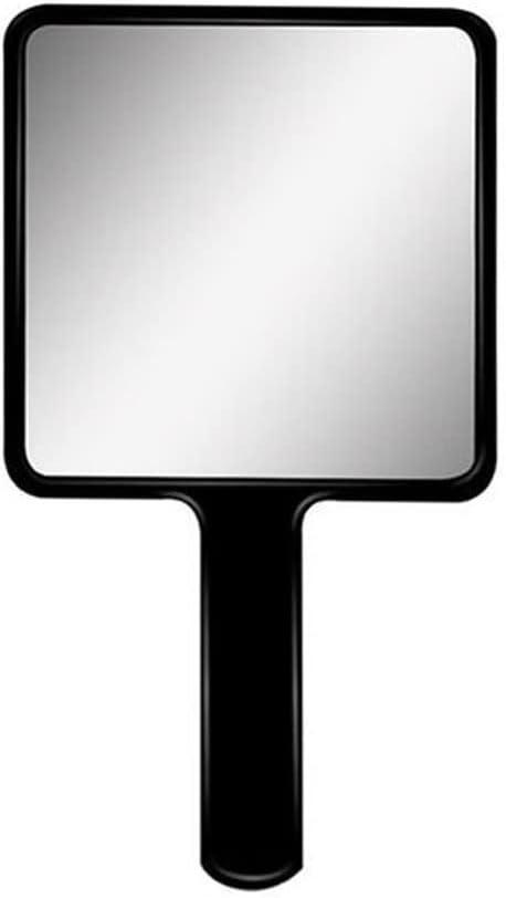 Handheld Makeup Square Vanity with Handle Hand Salon Compact Mirrors(C)