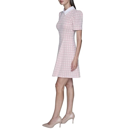 Image of Karl Lagerfeld Women's Short Puff Sleeve Embellished Collar A-line Mini Dress