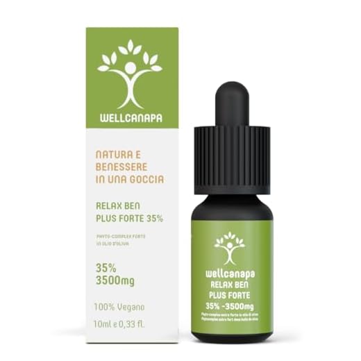WellCanapa CBD 35% in olio di oliva CBD SPETTRO COMPLETO | Per rilassarsi, allevia le tensioni,distende e aiuta il sonno |100% naturale | Ideale per il defaticamento.L'estratto migliora il benessere
