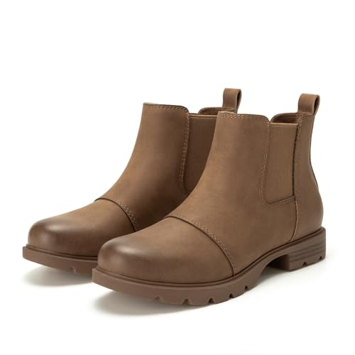 Athlefit Women's Chelsea Boots Low Heel Short Brown Ankle Booties Size 6 by Athlefit - Used condition - Image 6