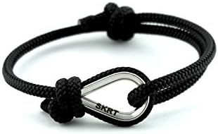 Shkertik Adjustable Nautical Bracelet for Adventure Seekers, Handmade Rope Bracelet for Men and Women, Life-Proof Nautical Rope Bracelet, Stylish Rope Bracelets to Tell Your Unique Story, Black