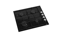 Ferre EL056-60cm Built-in Black Gas Hob, 4 Burners, Flame Failure Protection, Black, 60cm, NG/LPG Convertible, Built in