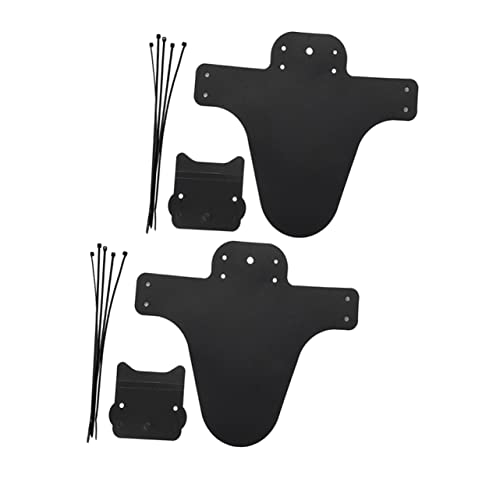 Abaodam 2Sets Black for Mountain Bike Lightweight Front Fork Mud Guards Weather Resistant Design Outdoor Conditions