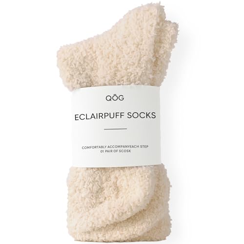 QOG Cozy Cloud Socks - Fuzzy Socks for Women & Men, Warm & Unisex - Soft, Fluffy Sleep Sock -...