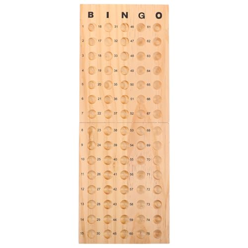 Planche de bingo en bois avec porte-boules léger pour jeu éducatif