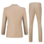 Mens Slim Fit 2 Piece Suit Two Button Notched Lapel Solid Suit Jacket Pants Set Tuxedo for Prom - Image 2