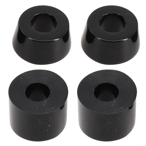 4pcs PU Skateboard Truck Bushing Cylinder For 7 inch Skateboards Longboards Landsurfboard Shock absorber(Black)