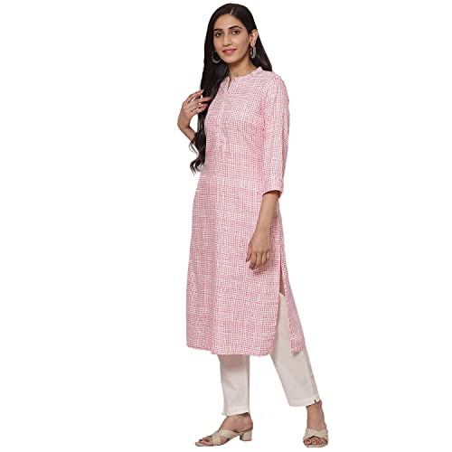 Image of Rangriti Olive Green Liva Straight Kurta for Women