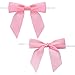 30Pcs Satin Ribbon Twist Tie Bows for Treat Bags, 3.5'' Mini Gift Bows for Presents Crafting Christmas Tree Bows, Bag of Pre Tied Bows Premade Bows for Crafts Gift Wrapping Party Favors (Pink)