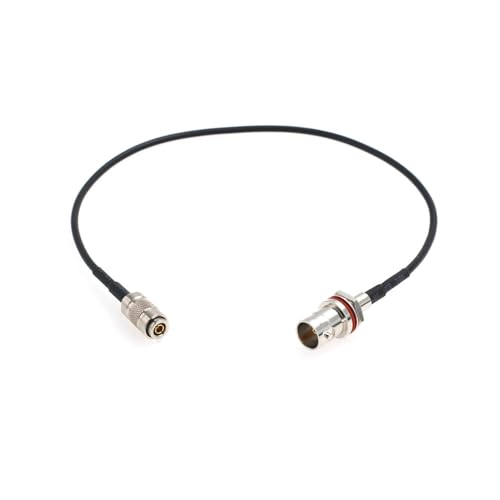 HangTon 3G 1080P SDI Cable, Mini SDI DIN1.0/2.3 to SDI Adapter Cable for Blackmagic Video Assist Monitor Hyperdeck Shuttle RG174/U 75 ohm (60cm, DIN 1.0/2.3 to Female BNC)