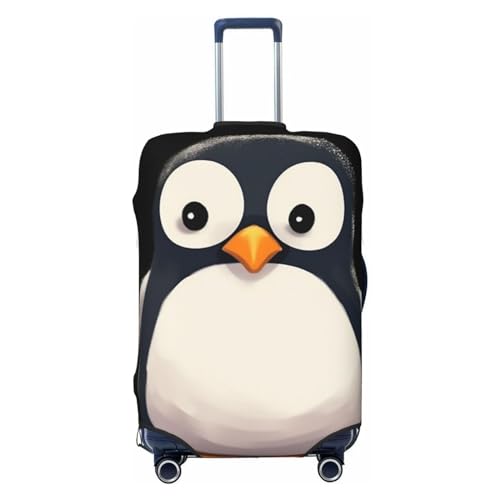 Cute Penguin Luggage Covers for Suitcase Washable Suitcase Cover Fashion Stretch Suitcase Protector Cover Anti-Scratch Baggage Covers Fit 18-32 Inch Luggage X-Large