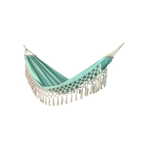 Hamaca de Lona for Acampar al Aire Libre, Ligera, con Palos de Madera, fácil de Instalar, Multifuncional, Ancha.(Groen)