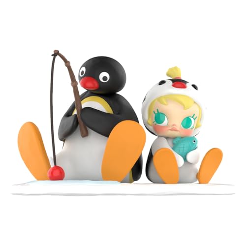 POP MART Baby Molly Pingu Fishing Time Figure Aleatoria Figura de Acción Popular Figura Coleccionable y Adorable Juguete Artístico Regalo Creativo 1PC