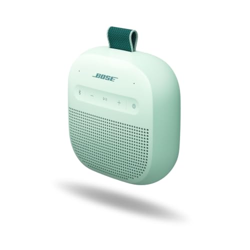 Image of Bose SoundLink Micro Portable Bluetooth Speaker (2nd Gen), Wireless Outdoor Speaker, Up to 12 Hours Battery Life, Waterproof and Dustproof, Dewdrop Mint - Limited Edition Color