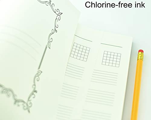 Krisp Blank Guitar Tab Notebook Journal - Tablature Sheet Music Staff Manuscript Composition Paper (Turquoise Green Marble) #TOP6