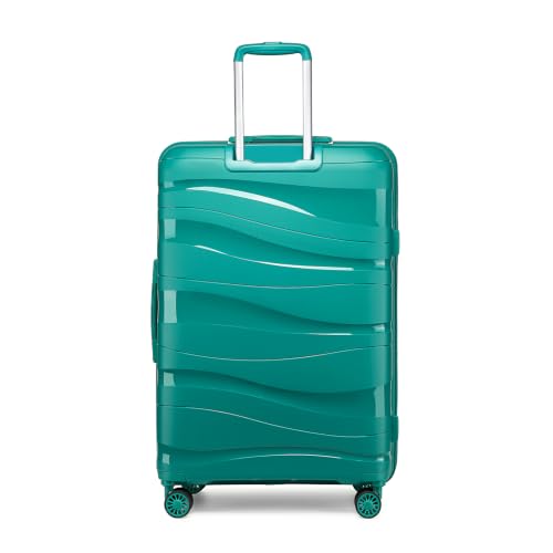 Kono Maleta de Cabina, Equipaje de Mano Pequeña, Maleta de Viaje Ligera Portátil con Cerradura TSA, Resistente 56x39,5x20,5cm,39L(Verde)