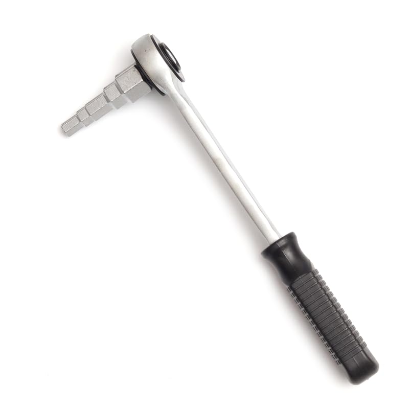 Clé à Cliquet Étagée 10-21 mm, 5 Tailles Différentes, Clé de Radiateur 1/2 Pouce Carrée, Outil à Main Multi-Usage Pour Valves