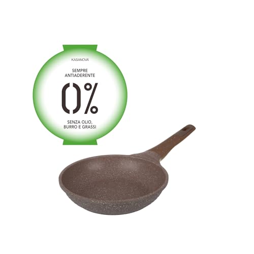 Padella 20 cm antiaderente 0 grassi Cottura marrone