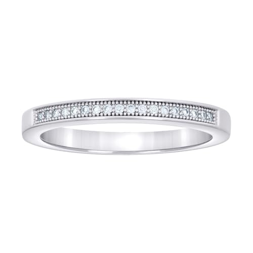 Alliance en argent pour femme avec zircone cubique | Éclat diamant durable pour mariage