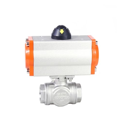 Vanne à bille pneumatique L 1 pouce en acier inoxydable à double effet