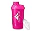 Produktbild Frauen Protein Shaker 800 ml Pink Deluxe - ORIGINAL AMITYUNION - Eiweiß Shaker auslaufsicher - BPA frei mit Sieb, Skala für Cremige Whey Shakes, Gym Fitness Becher für Isolate und Sport Konzentrate