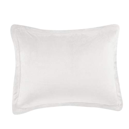 Image of Amazon Basics 3-Piece Down Alternative Bedding Set, Micromink Sherpa Comforter, Ultra-Soft, Machine Washable, Reversible Fleece, King, Cream
