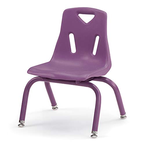 Image of Berries Jonti-Craft 8120JC1004 Stacking Chair with Powder-Coated Legs, 10 inch Height, Purple