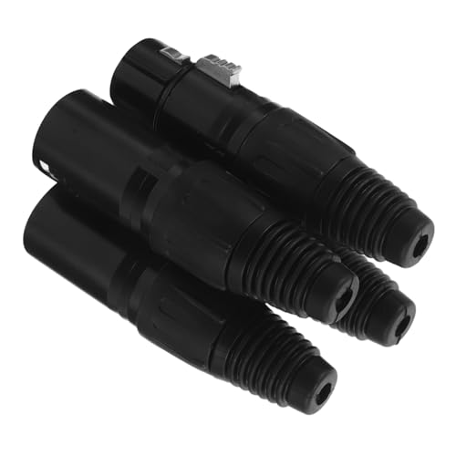 Toddmomy Adaptateur De Microphone Stéréo Connecteur XLR Connecteur XLR Adaptateur Stéréo Noir 4 Pièces