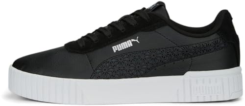 PUMA Womens Carina 2.0 Laser Cut Lace Up Sneakers Shoes Casual - White