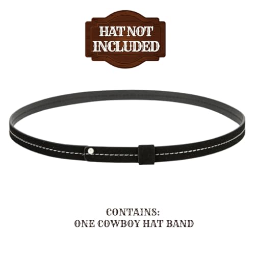 Image of Gamboa Hat Bands for Cowboy and Cowgirl Western Accesories for Men and Women Leather Style Hat Belt Band