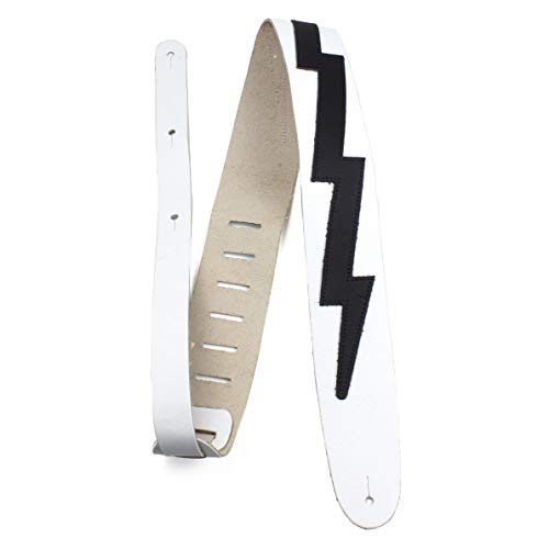 Perri’s Leathers Ltd. – Sangle de Guitare – Cuir – The Famous Collection – Lightning Bolt – Blanc/Noir – Ajustable… - Les Beatles, Paul McCartney, John Lennon, RIngo Starr, George Harrison Perri's Leathers Ltd. - Sangle de Guitare - Cuir - The Famous Collection - Lightning Bolt - Blanc/Noir - Ajustable… – Image 7