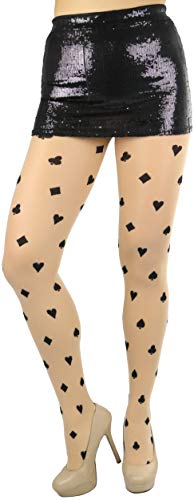 Image of ToBeInStyle Women's Valentine Day Themed Opaque Sheer Pantyhose w /Heart Love