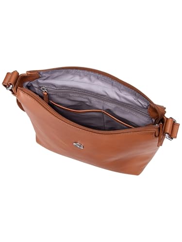 Bolso de hombro JOST en cuero marrón cognac para el día a día moderno 6