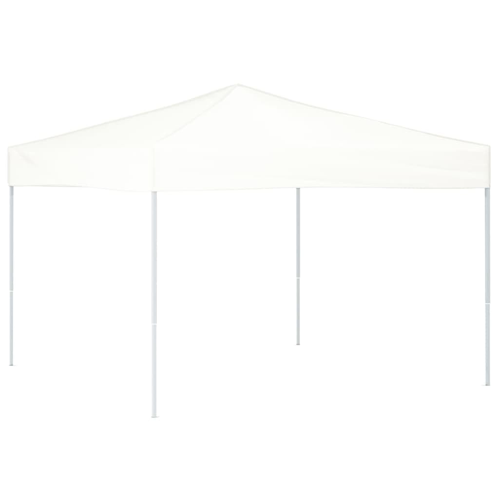 Carpa plegable blanca de 3 x 3 m, de tela Oxford 210D con revestimiento plateado, resistente a los rayos UV y al agua, marco de acero estable, ideal para camping, picnics,