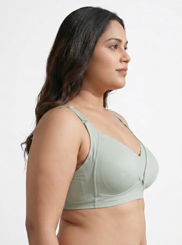 Image of ELEG & STILANCE Maternity Feeding Bra Padded Nursing Bra with Adjustable Straps Easy Baby Breastfeeding New Moms Back Hook Closure