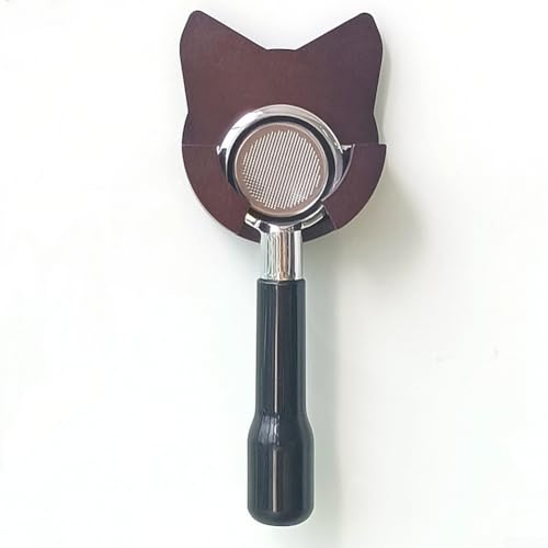 Drivstraw Porta filtro caffè in legno per portafiltro espresso, montaggio a parete, compatibile con portafiltri da 51 mm, 53 mm, 54 mm e 58 mm, manomissioni e filtro in legno naturale
