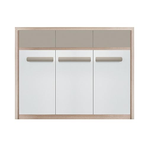 Mon Mobilier Design Roma Buffet Commode 3 tiroirs coulissants 3 Portes battantes 135x104 cm