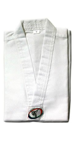 Tiger Claw 7.5 Oz Tae Kwon Do (TKD) Uniform Light Weight White V-Neck Top Only (000)
