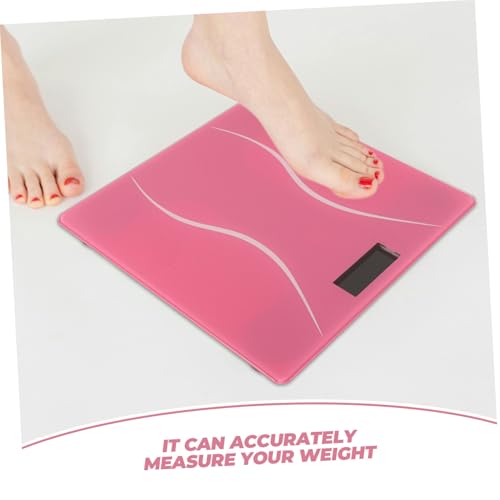 Balance de poids électronique précise rechargeable : pèse-personne rose intelligent