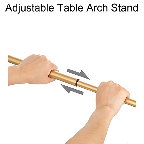 Inweder 44" Tall Over The Table Rod Stand with Clamps, Adjustable Gold