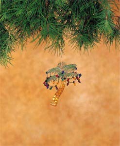 C&F Home Palm Tree with Christmas Lights Beach Coastal Christmas Xmas Ornament Green