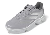 adidas Women's Adizero Instinct 2.0 TPU TD Softball, Team Light Grey/Silver Metallic/White, 8.5