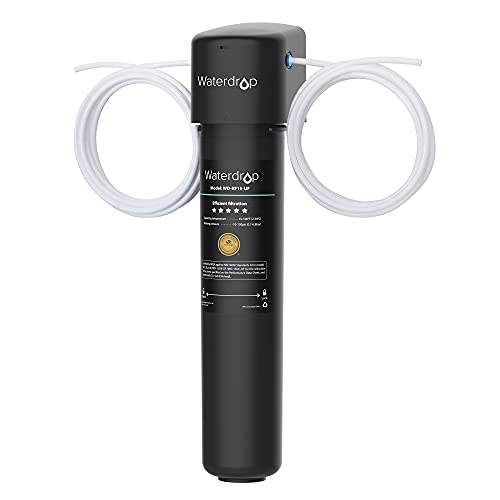 Flash Deals - 50% OFF Waterdrop 0.01μm Inline Water Filter System for Refrigerator, Ice Maker, Under Sink, 1/4 inch Direct Connect, NSF 42 Certified, 16K Gallons, 15UC-UF