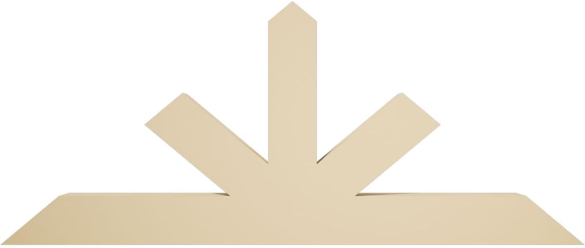 48"W x 20"H x 4"D x 4"F, 10/12 Pitch, Saratoga Signature Urethane Gable Bracket, Primed Tan