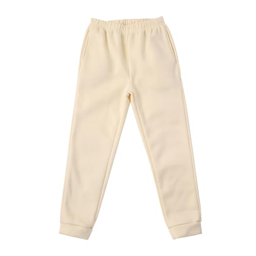 Boys Solid Elastic Waist Sweatpants Soft Casual Athletic Joggers Teen Fall Winter Solid Color Pants with Pokets