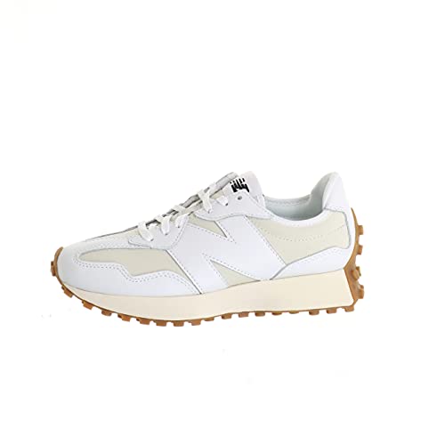 New Balance Women's 327 Classic Trainer Sneakers, White Beige, 6.5 Medium US2